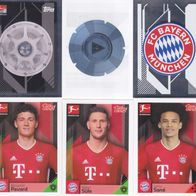 6x Bayern München Topps Sammelbilder 2020