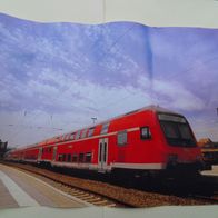 Poster DB Eisenbahn Doppelstockzug Alb-Bodensee Tübingen 70x50 cm