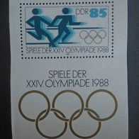 Briefmarke DDR: 1988 - 85 Pfennig - Michel Nr. Block 94 - Postfrisch