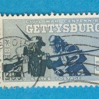 USA 1963 Mi.843 Schlacht von Gettysburg mit Seitenrand sauber gestempelt.
