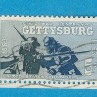 USA 1963 Mi.843 Schlacht von Gettysburg mit Unterrand gest.