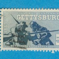 USA 1963 Mi.843 Schlacht von Gettysburg mit Seitenrand gest.
