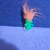 Schlüsselanhänger Grüner Troll mit Orangenem Haar gebraucht Hasbro