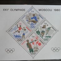 Monaco 1980 Sonderdruck - Block XXII. Olymp. Moskau 1980