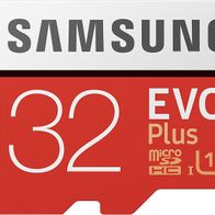 Samsung EVO Plus 32 GB microSDHC microSD UHS-1 Class 10 Speicherkarte mit SD-Adapter