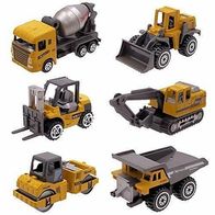 DREAMON Baustellen Fahrzeuge Metall Kunststoff Bagger Auto Spielzeug für Kinder 