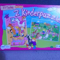 2 Kinderpuzzles je 77 Teile ab 6 Jahren gebraucht Klex