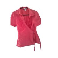 Bluse Wickelbluse lachs koralle rosa H&M Gr. 40