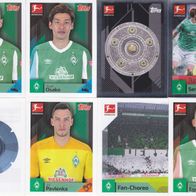 8x Werder Bremen Topps Sammelbilder 2020