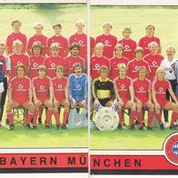2x FC Bayern München Panini Sammelbilder 1986 Mannschaftsbild 1 + 2 Nr.M 27+ M 28