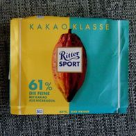Schokoladenpapier Ritter Sport KAKAO KLASSE 100g Tafel für Sammler
