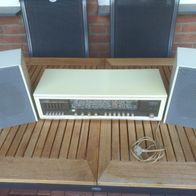 SABA Meersburg Stereo Typ F - antikes Radiogerät mit 2 Boxen - Nussbaum mattweiß