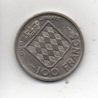 Münze Monaco 100 Francs 1956