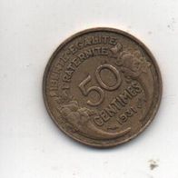 Münze Frankreich 50 Centimes 1931.