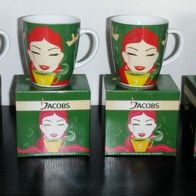 4x Jacobs Ritzenhoff Sammeltasse Becher Tasse 14. Edition "50 Jahre" 2016 OVP