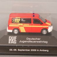 Rietze 51653 SoMo Volkswagen T5 Transporter "Feuerwehr Amberg" Jugendfeuerwehrtag
