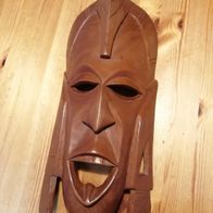 Holzmaske große Wandmaske Dekomaske Afrika Kenia 70er handgemacht Tropenholz