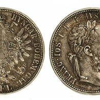 Österreich 1 Gulden / Florin 1878 Silber, Kaiser Franz Joseph I. (1848-1916)
