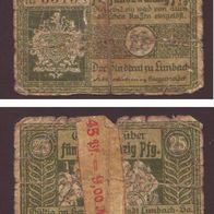 AB27b Papiergeld-Banknote 1919 Limbach-Sachsen 25 Pfennig mit No 33154