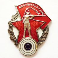 UdSSR Schiessabzeichen - Woroschilows Schütze aus WK II, blau