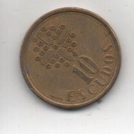 Münze Portugal 10 Escudos 1988