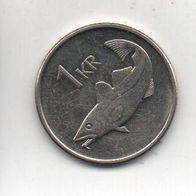 Münze Island 1 Krona 2003
