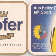 Zipfer Bier, Österreich - alter Bierdeckel "Olympia Atlanta 1996 - Aus heller Freude"