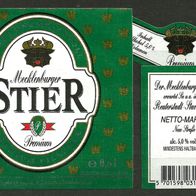 Bieretikett "Premium Pilsener" für "NETTO Reuterstadt Stavenhagen" Brauerei Dargun