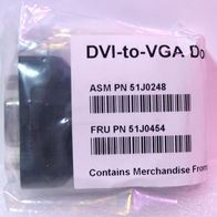 DVI-to-VGA Dongle - Adapter Stecker - PN 51J0248 / 51J0454 - NEU + OVP