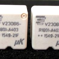 2 Stück - Original TE Relais Nr. V23086-R1801-A403 / 1549-21F / µK - neu