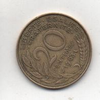 Münze Frankreich 20 Centimes 1963.