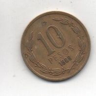 Münze Chile 10 Pesos 1988