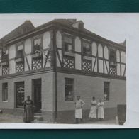 Wehrheim i. T., Bäckerei Peter Meurer, Foto-Ak um 1910