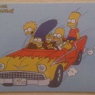 Postkarte The Simpsons Going for a ride in a Hot Rod