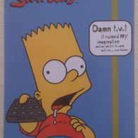Postkarte The Simpsons Bart Damn TV! It ruined my imagination...