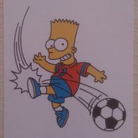 Postkarte The Simpsons Bart playing soccer