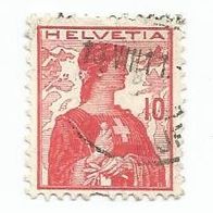 Briefmarke Schweiz: 1907 - 10 Rappen - Michel Nr. 98