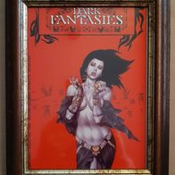 Dark Fantasies #1 Cover von Joseph Michael Linsner im Holzbilderrahmen