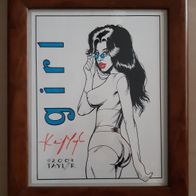 Limitierter, signierter Originalprint von Kevin J. Taylor (Girl) im Holzbilderrahmen