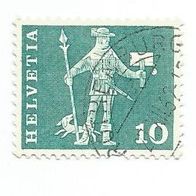 Briefmarke Schweiz: 1960 - 10 Rappen - Michel Nr. 697 x