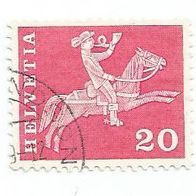 Briefmarke Schweiz: 1960 - 20 Rappen - Michel Nr. 699 x