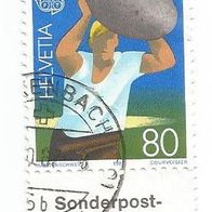 Briefmarke Schweiz: 1981 - 80 Rappen - Michel Nr. 1189 + Rand Sonderpostmarke