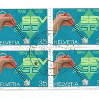 Briefmarke Schweiz: 1989 - 35 Rappen - Michel Nr. 1397 - 4er Block