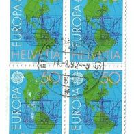 Briefmarke Schweiz: 1992 - 90 Rappen - Michel Nr. 1468 4er Block