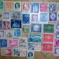 51 alte Briefmarken aus Europa, USA, Australien, gebraucht für Sammler