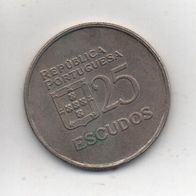 Münze Portugal 25 Escudos 1985