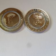 Deutschland BRD 2019 10 Euro D 1. Sammlermünze " Luft bewegt " mit Polymerring