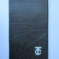 NEU: DDR Kalender Hülle "TC" VEB Lederoptik schwarz 9,4x16cm Taschen Etui Cover