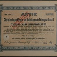 Lot 100 x Charlottenburger Wasser- und Industriewerke Aktiengesellschaft 1932 100 RM
