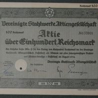 Lot 100 x Vereinigte Stahlwerke Aktiengesellschaft 1934 100 RM